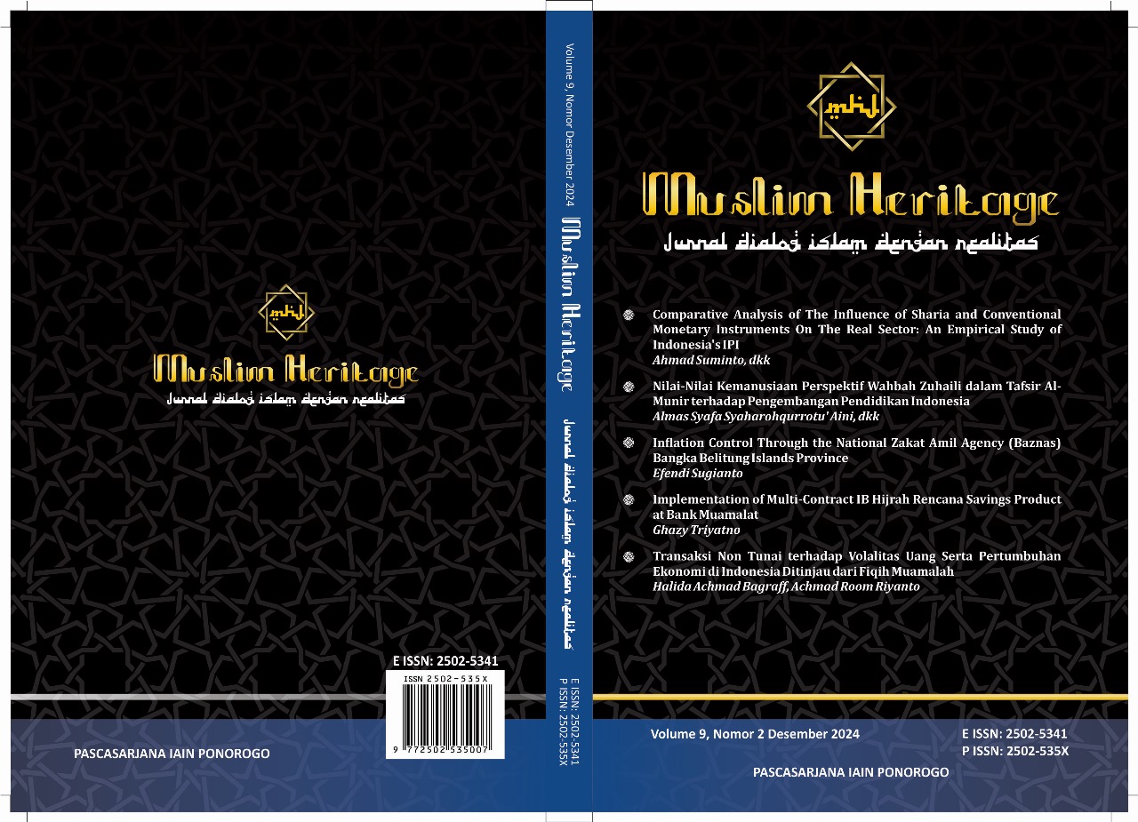 					View Vol. 9 No. 2 (2024): Muslim Heritage: Jurnal Dialog Islam dengan Realitas
				